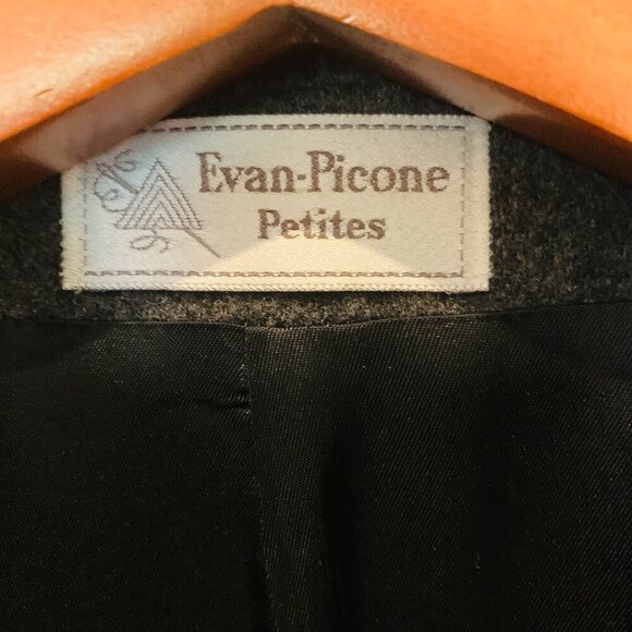 Vintage - Evan Picone Women's Gray 100% Wool Single-Breasted Blazer Coat Size 10 - Picture 11 of 16
